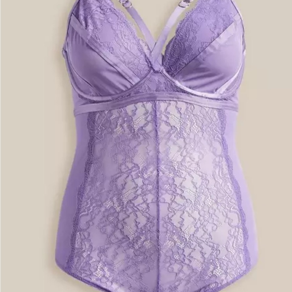 Torrid Lavender Lace Chemise Bodysuit
